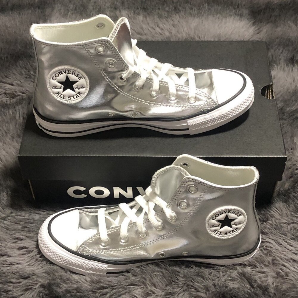 CONVERSE Unisex Chuck Taylor ALL STAR HI Metallic, (A14875C), Size 5.5M/7.5W